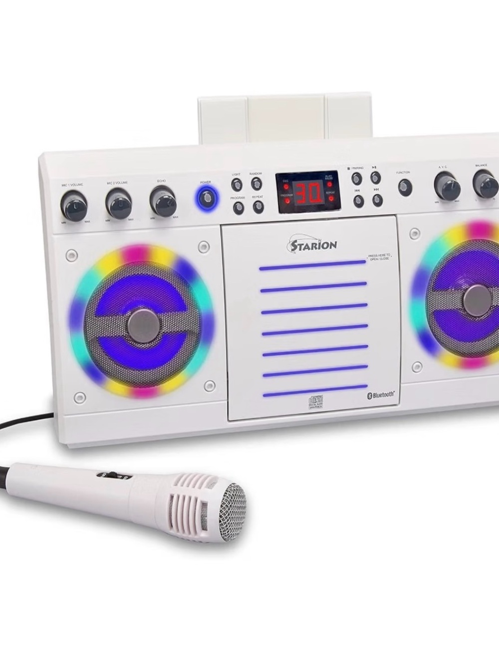 NIB Starion Portable Bluetooth/CD+G Karaoke Machine